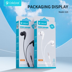 Celebrat G26-wired earphones,high quality earphones with sound insulation for purer sound.