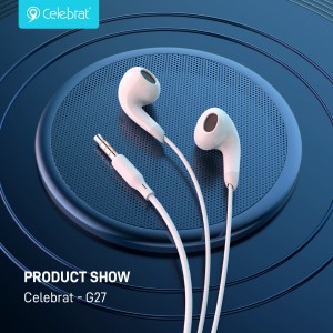 Celebrat G27-wired earphones,high quality earphones with sound insulation for purer sound.