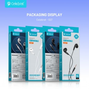 Celebrat G27-wired earphones,high quality earphones with sound insulation for purer sound.