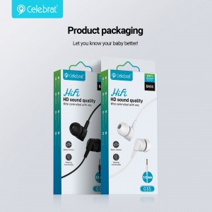 New Arrival Celebrat G35 Wired Earphones With HiFi and High-definition Sound Quality