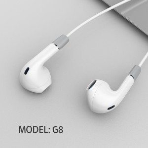 YISON factory G8 Wired Earphones Earbud Headset With Mic Mobile Phone