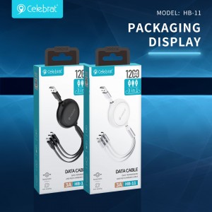 Celebrat HB-11 Three Interfaces Charging Cable