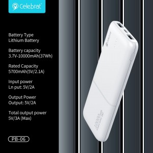 Celebrat PB-06 10000mAh Portable Power Bank