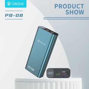 Celebrat PB-08 large capacity 20000mAh fast charging power bank