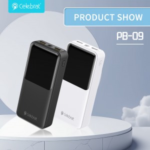 Celebrat PB-09 large capacity 20000mAh high texture power bank