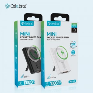 Celebrat New Arrival PB-13 Portable magnetic power bank, compatible with TWS earphones, iPhone and other devices