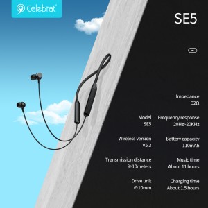 Celebrat SE5 Neck-mounted Wireless Headset, With Long Battery Life And High Sound Quality
