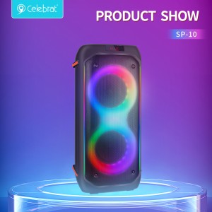 Celebrat SP-10 Wireless Speaker With Led Light And Stereo Sound Quality