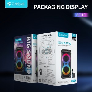 Celebrat SP-10 Wireless Speaker With Led Light And Stereo Sound Quality