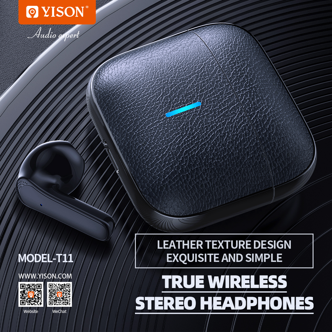 Celebrat T11 Exquisite and Simple, Compact and Lightweight, Leather Texture Design, Business-Style TWS Earphones