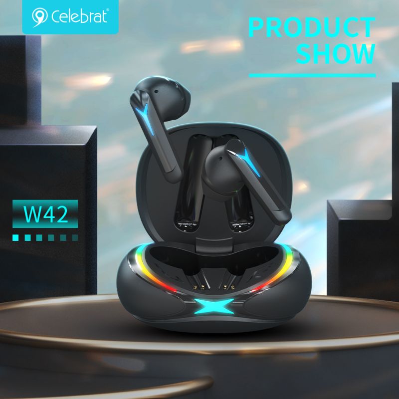 Celebrat W42 Game Style Wireless Earphones Specially Designed For Gaming Enthusiasts