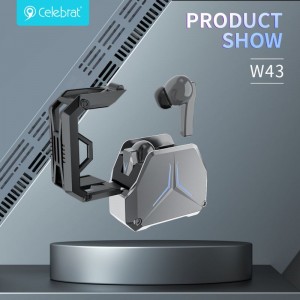 New Arrival Celebrat W43 Cool Shape Mecha Style TWS Earphones