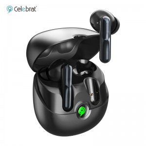 Celebrat W55 Wireless Earphones with ANC noise reduction, dual gaming/music modes, and long battery life