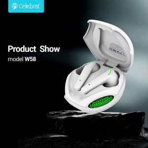 Celebrat New Arrival W58 Wireless Gaming TWS Earphones with Audio-Visual Synchronization Function