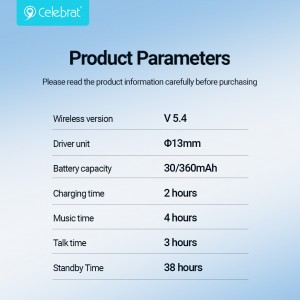 Celebrat W63 New Arrival TWS Headset For Immersive Audio and Video Experience